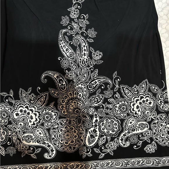 Signature London Style Women’s black & white paisley boho tunic dress. Size XL - Picture 7 of 9